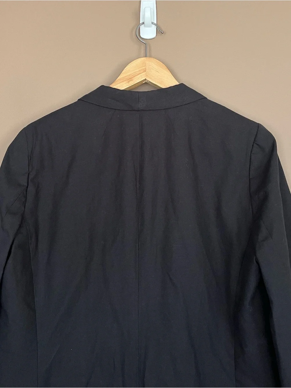 {J. Crew} Linen Blend Single Button Closure Blazer in Black - Women’s 12